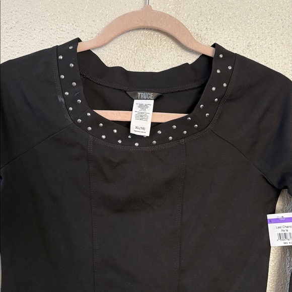 MWT Truce Girls Studded Long Sleeve Top Size XL (16) - Picture 3 of 6